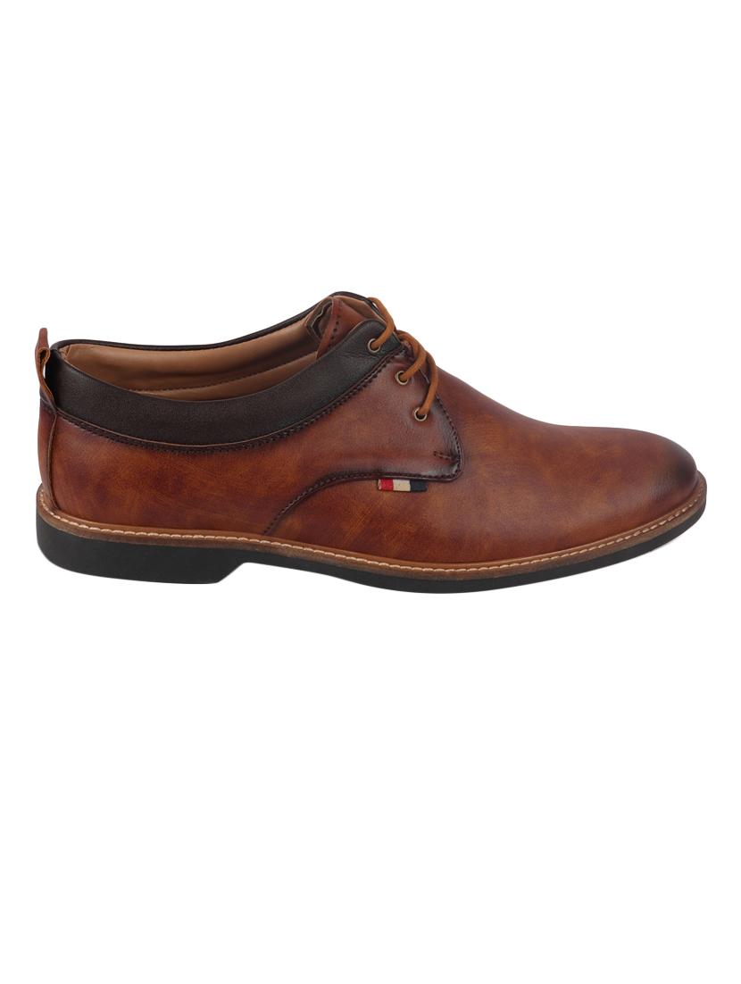 beige pu laceup oxfords - 17539872 - Zoom Image - 2