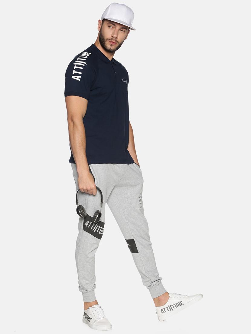 navy blue printed polo t-shirt - 17539905 - Zoom Image - 4