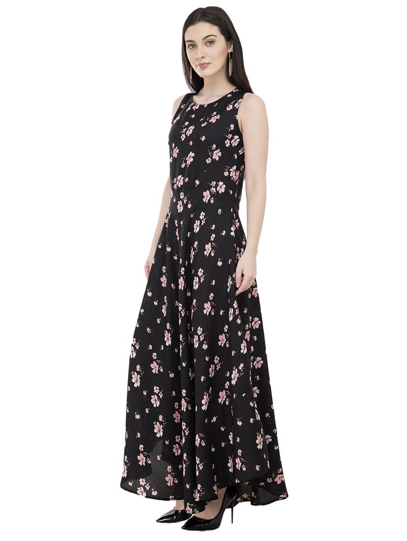 round neck floral flared dress - 17539913 - Zoom Image - 2