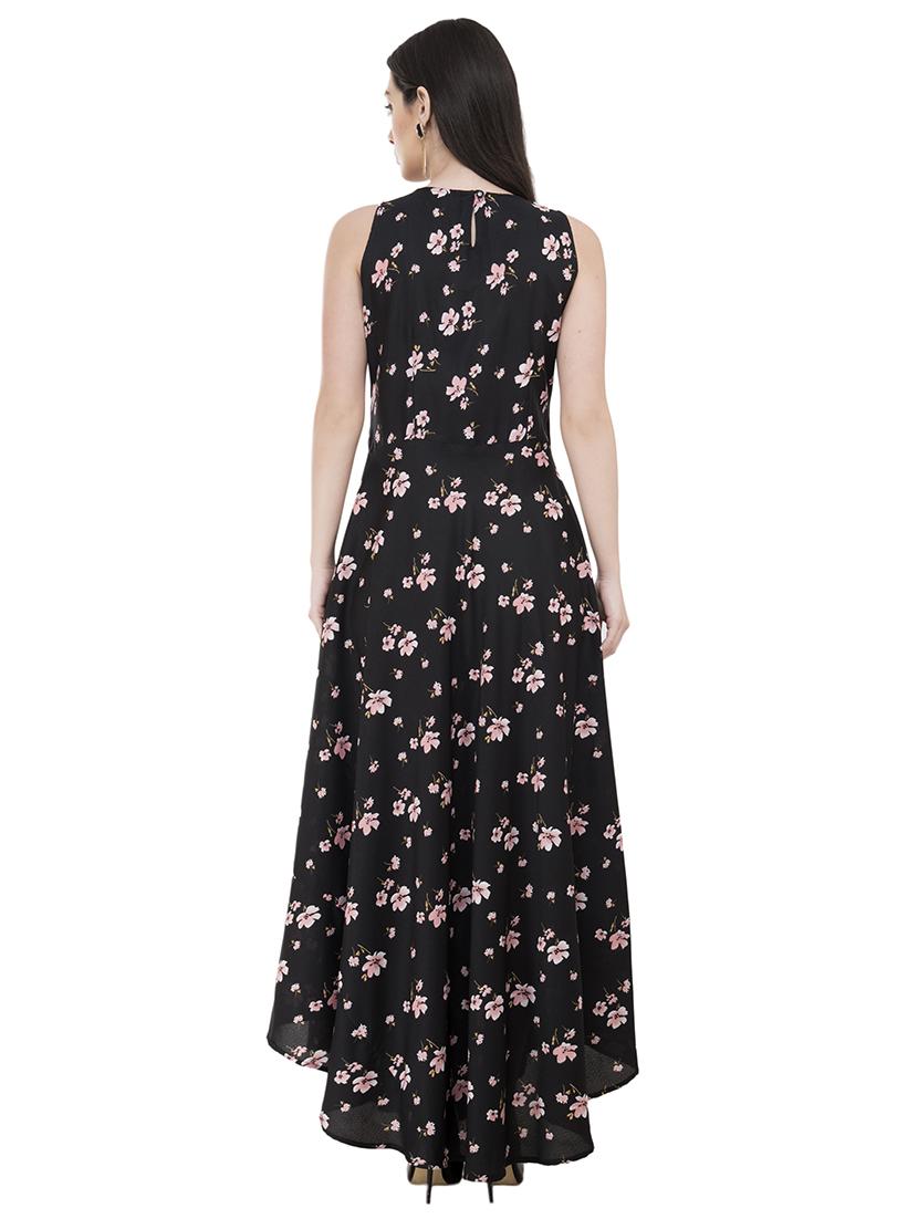 round neck floral flared dress - 17539913 - Zoom Image - 3
