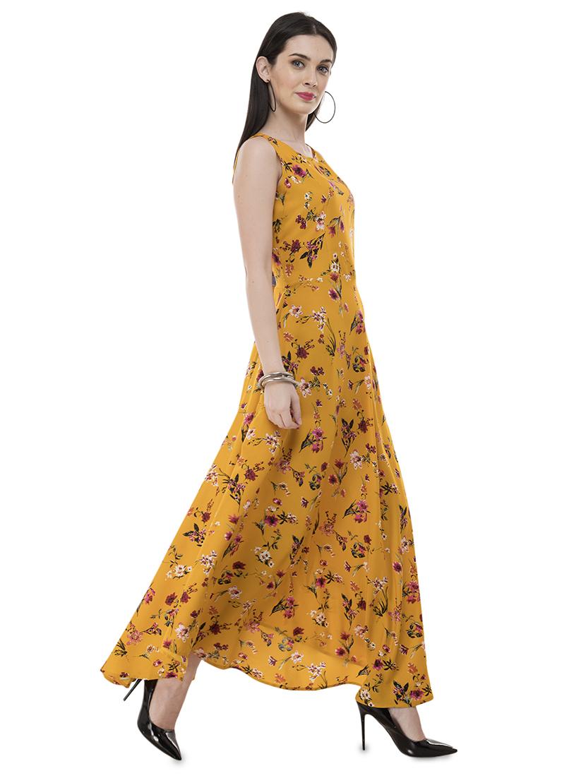 round neck floral flared dress - 17539914 - Zoom Image - 2