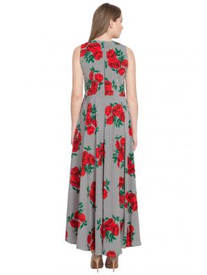 round neck floral flared dress - 17539916 - Standard Image - 3