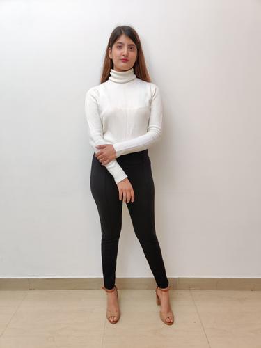 black solid jegging - 17540062 - Standard Image - 1