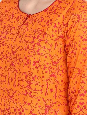 printed flared kurta - 17540125 - Standard Image - 4