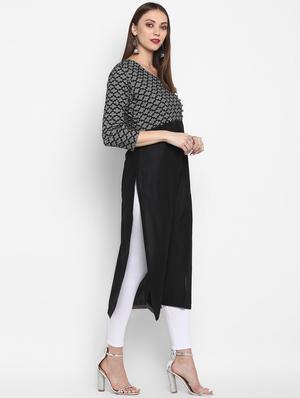 geometric print straight kurta - 17540130 - Standard Image - 2