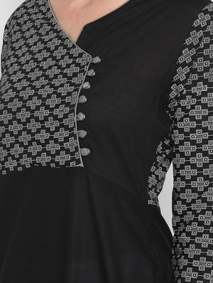 geometric print straight kurta - 17540130 - Standard Image - 4