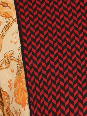 floral contrast yoke straight kurta - 17540132 - Standard Image - 5