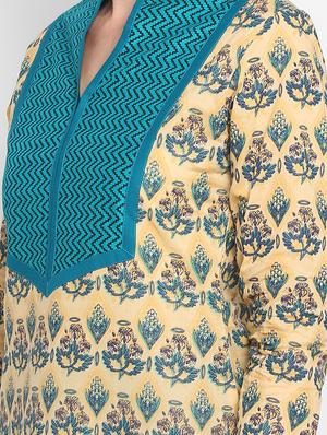 printed straight kurta - 17540134 - Standard Image - 4