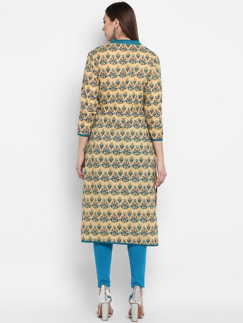 printed straight kurta - 17540134 - Zoom Image - 3