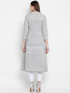 geometrical a-line kurta - 17540136 - Standard Image - 3