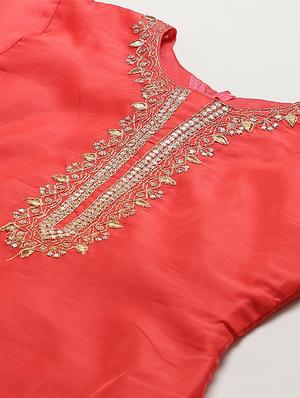 embroidered straight pant unstitched suit - 17540141 - Standard Image - 5