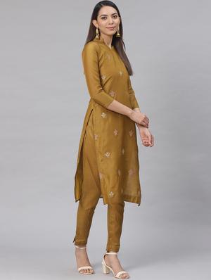 embroidered straight pant unstitched suit - 17540142 - Standard Image - 2