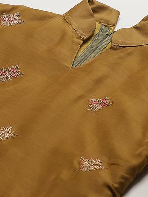 embroidered straight pant unstitched suit - 17540142 - Standard Image - 5