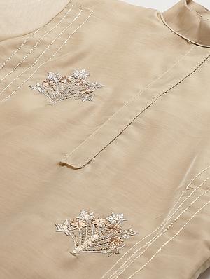 embroidered straight pant unstitched suit - 17540152 - Standard Image - 5