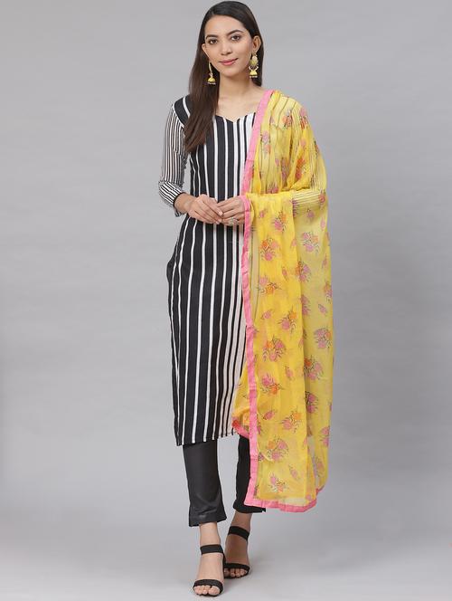 striped straight pant unstitched suit - 17540154 - Standard Image - 1