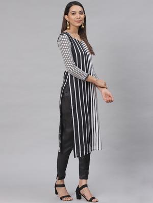 striped straight pant unstitched suit - 17540154 - Standard Image - 2