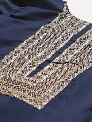 embroidered straight pant unstitched suit - 17540156 - Standard Image - 5
