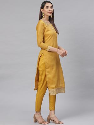 embroidered straight pant unstitched suit - 17540163 - Standard Image - 2