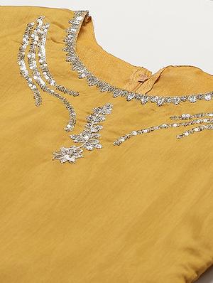 embroidered straight pant unstitched suit - 17540163 - Standard Image - 5