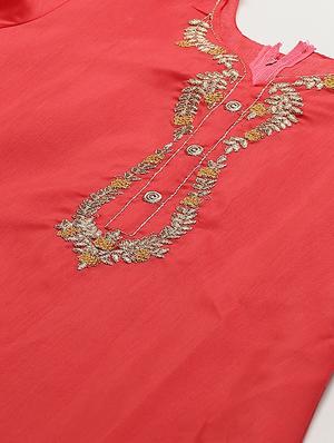 embroidered straight pant unstitched suit - 17540166 - Standard Image - 5