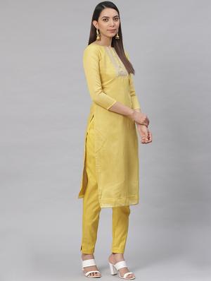 embroidered straight pant unstitched suit - 17540175 - Standard Image - 2