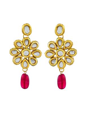 traditional pink jadau kundan bridal jewellery set - 17540184 - Standard Image - 4