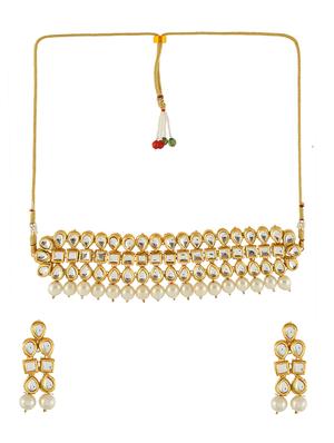 gold brass bridal necklace - 17540186 - Standard Image - 2