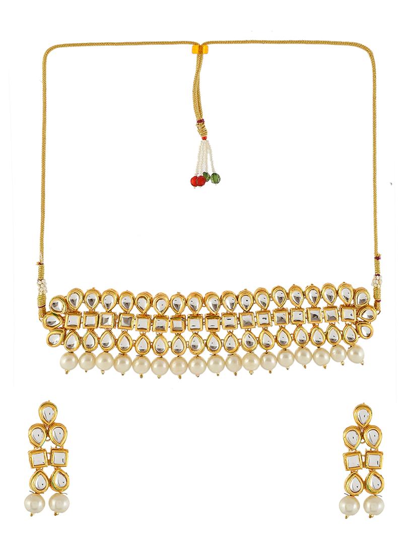 gold brass bridal necklace - 17540186 - Zoom Image - 2