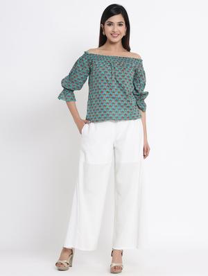 solid flared palazzo - 17540194 - Standard Image - 4