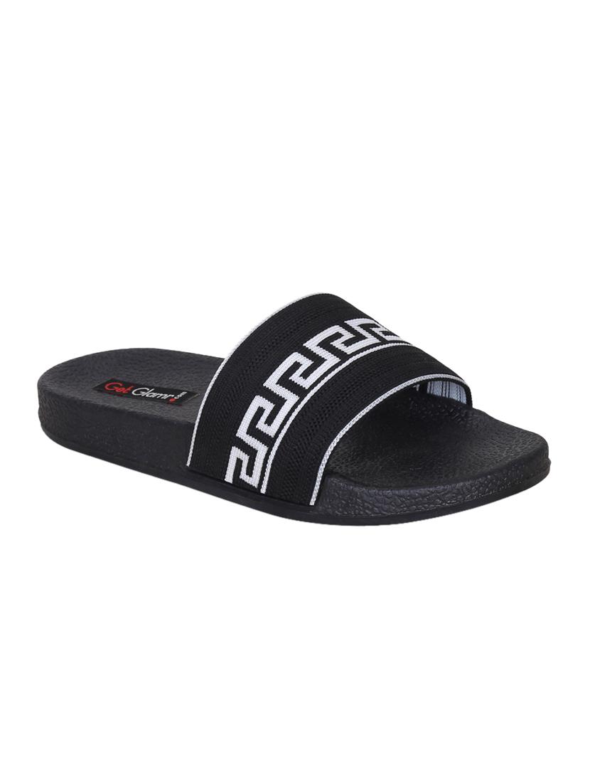 black slip on slides - 17540264 - Zoom Image - 1