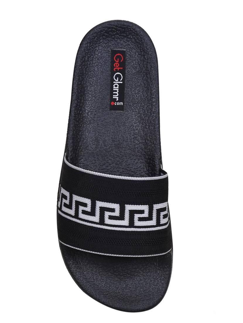black slip on slides - 17540264 - Zoom Image - 4