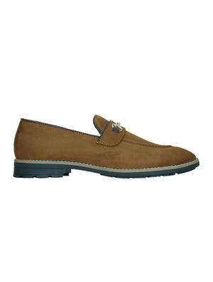 tan faux leather slip on moccasins - 17540283 - Standard Image - 2