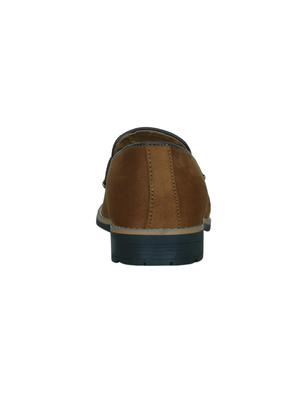 tan faux leather slip on moccasins - 17540283 - Standard Image - 3