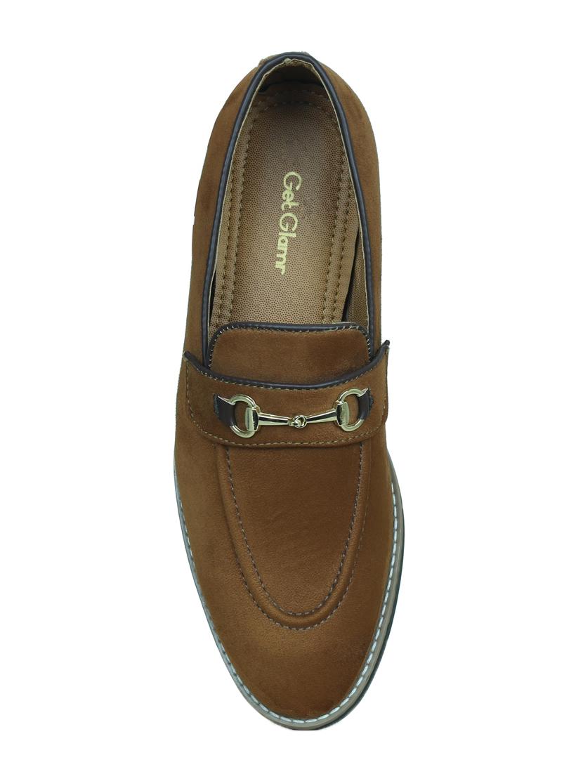 tan faux leather slip on moccasins - 17540283 - Zoom Image - 4