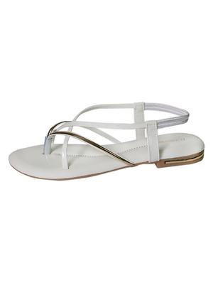 white synthetic back strap sandals - 17540517 - Standard Image - 2