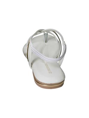 white synthetic back strap sandals - 17540517 - Standard Image - 3