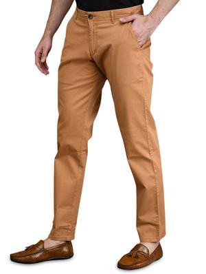 brown solid chinos - 17540525 - Standard Image - 2
