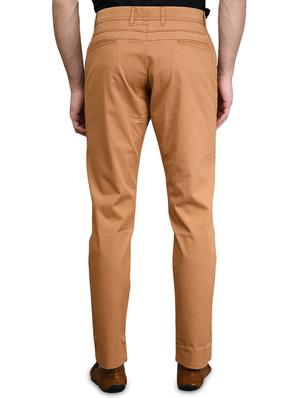 brown solid chinos - 17540525 - Standard Image - 3