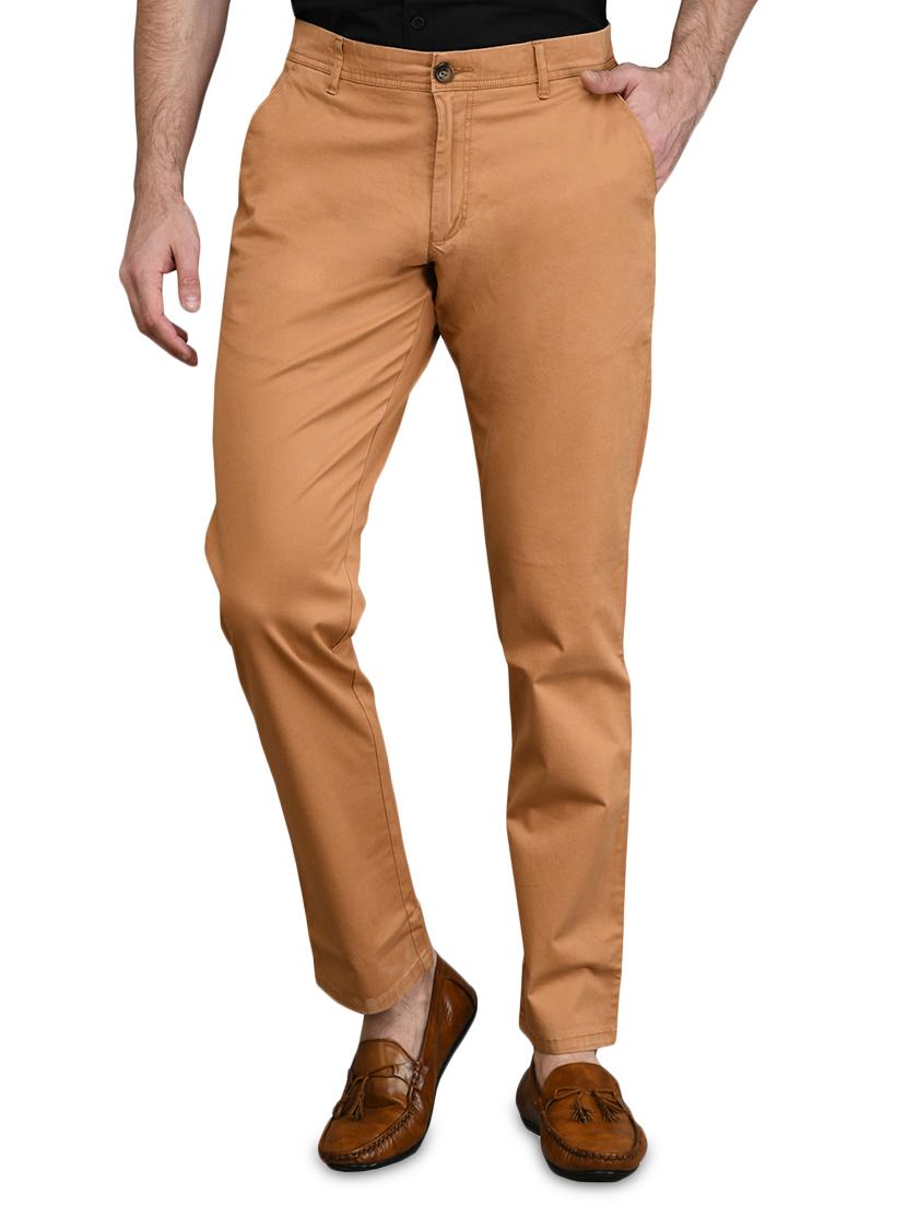 brown solid chinos - 17540525 - Zoom Image - 1