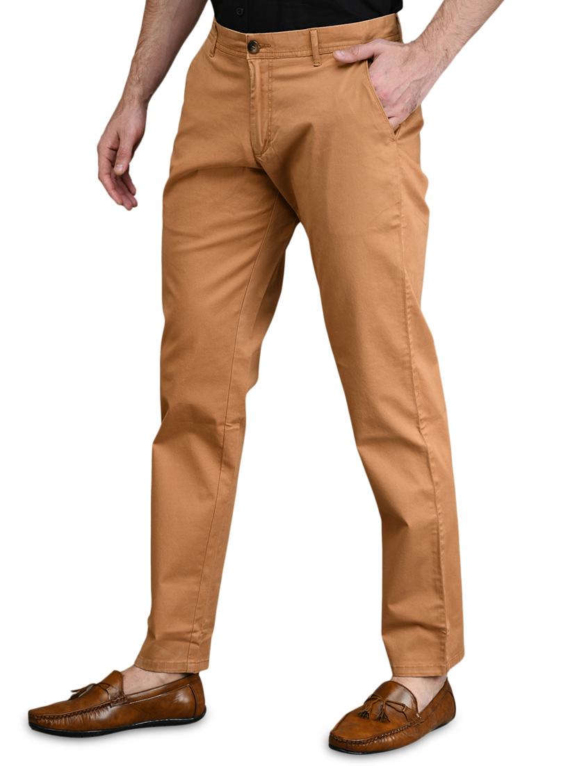 brown solid chinos - 17540525 - Zoom Image - 2
