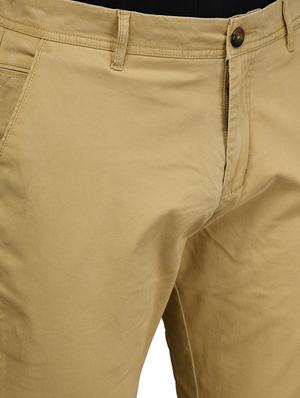 beige solid chinos - 17540526 - Standard Image - 5
