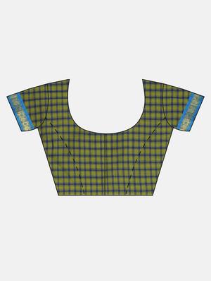 checkered maheshwari saree with blouse - 17540684 - Standard Image - 4