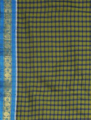 checkered maheshwari saree with blouse - 17540684 - Standard Image - 5