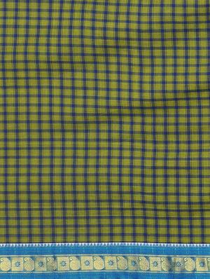 checkered maheshwari saree with blouse - 17540684 - Standard Image - 6