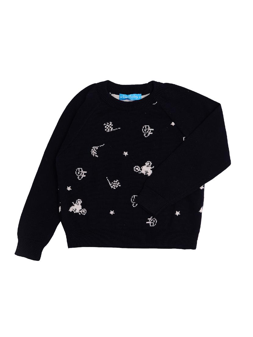 black cotton sweater - 17540736 - Zoom Image - 2