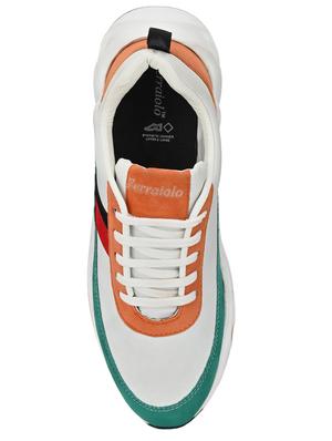 black fabric & leather lace up sneakers - 17540787 - Standard Image - 4
