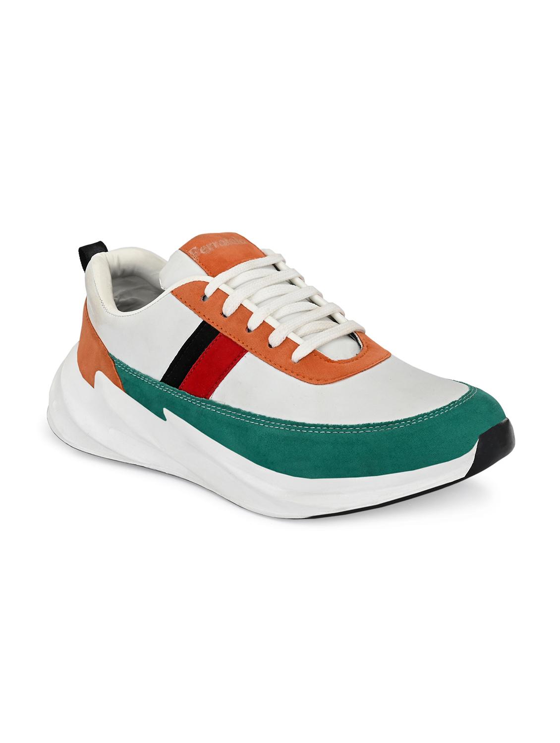 black fabric & leather lace up sneakers - 17540787 - Zoom Image - 1