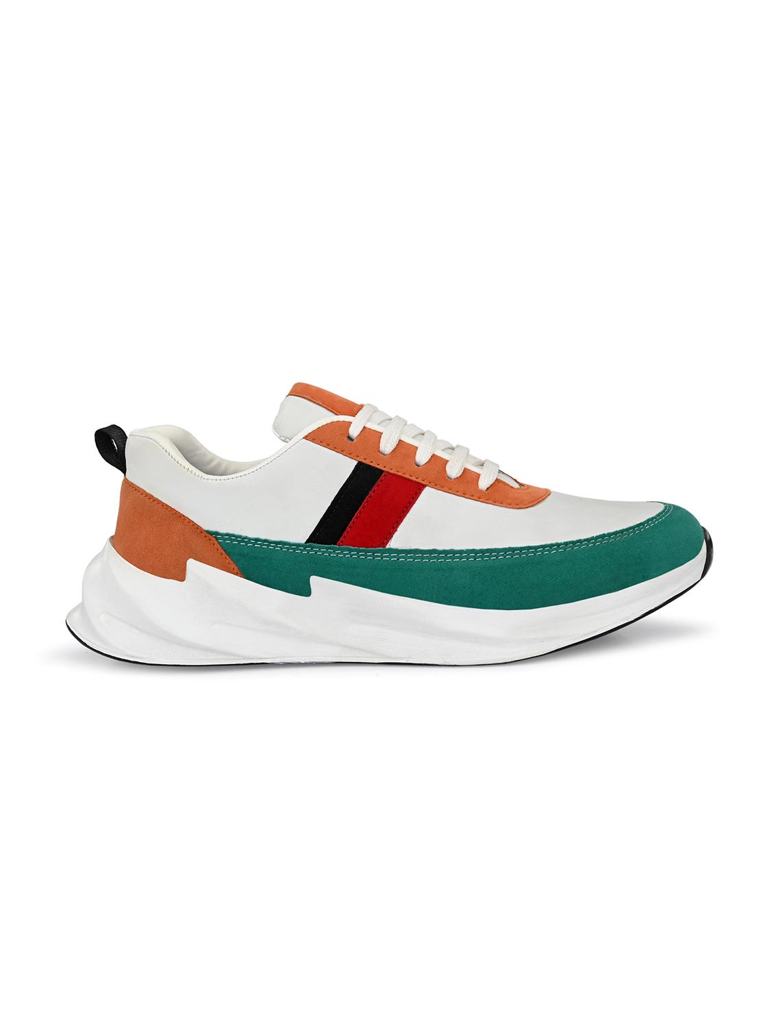 black fabric & leather lace up sneakers - 17540787 - Zoom Image - 2