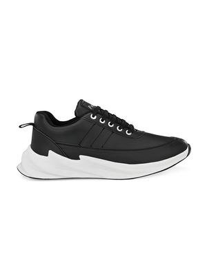 black leather lace up sneakers - 17540788 - Standard Image - 2