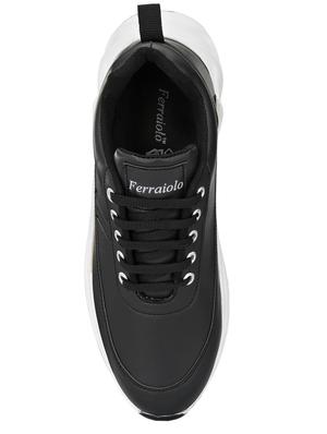 black leather lace up sneakers - 17540788 - Standard Image - 4